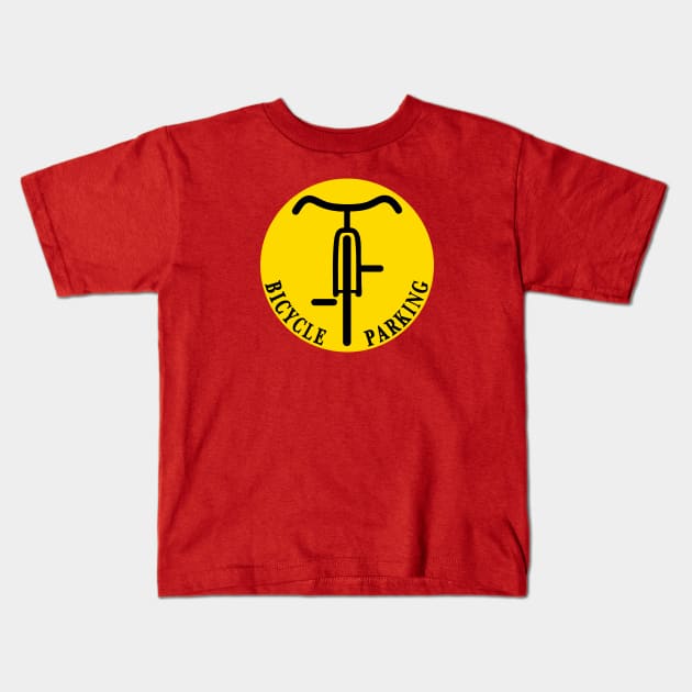 Bicycle Parking Kids T-Shirt by CreativePhil